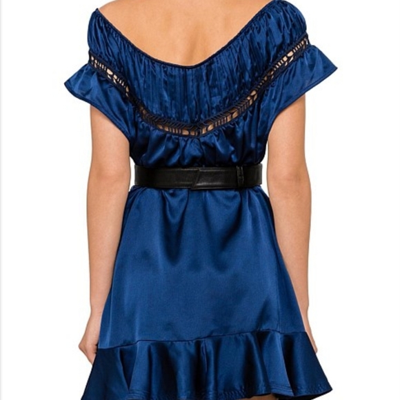 🍒NWT🍒 SELF PORTRAIT SATIN MINI DRESS - Picture 8 of 12